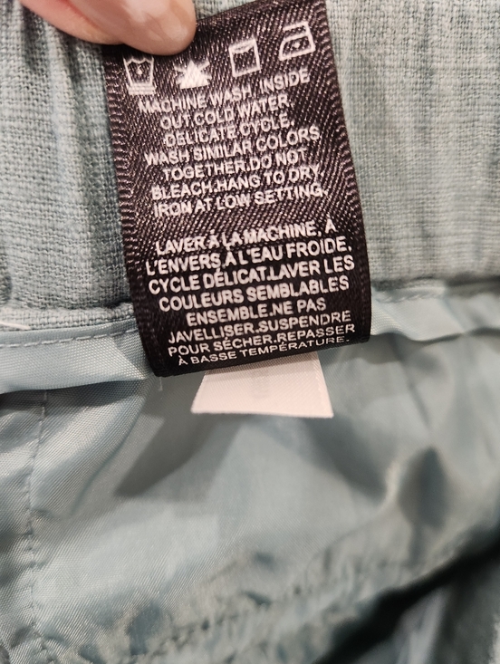 Sz M RW&Co. Linen Blend Shorts Light Green - Picture 5 of 5